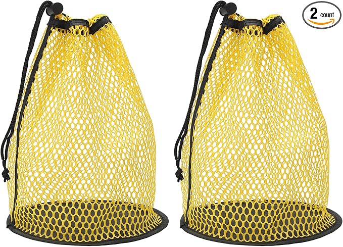 Golf Ball Storage Bag Nylon Mesh Golf Pouch with Adjustable Drawstring Closure for Balls Outdoor Sports Supplies