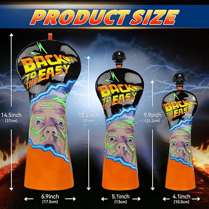 Golf Club Head Cover Golf Head Cover Driver Headcover Fairway Wood Headcover Hybrid Club Head Cover Back to The Easy