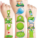 60 PCS Golf Sport Pre-Cut Temporary Tattoos | Super Cute Themed Birthday Party Favors, Supplies, Decorations, Green Sport Fake Tattoo Stickers, School Rewards Prizes & Gifts Boys & Girls, Carnival
