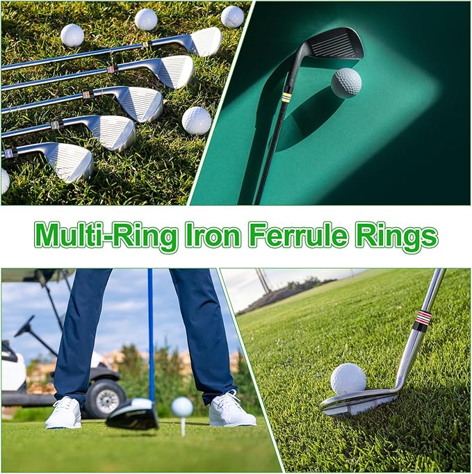 PATIKIL Golf Ferrules Tapered Golf Club Ferrules Multi-Ring Iron Ferrule Rings