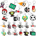 Batiyeer 72 Pack Soccer Keychains Bulk Party Favors Sports Ball Key Chains Funny Keyring Gifts for Women Men Birthday Supplies