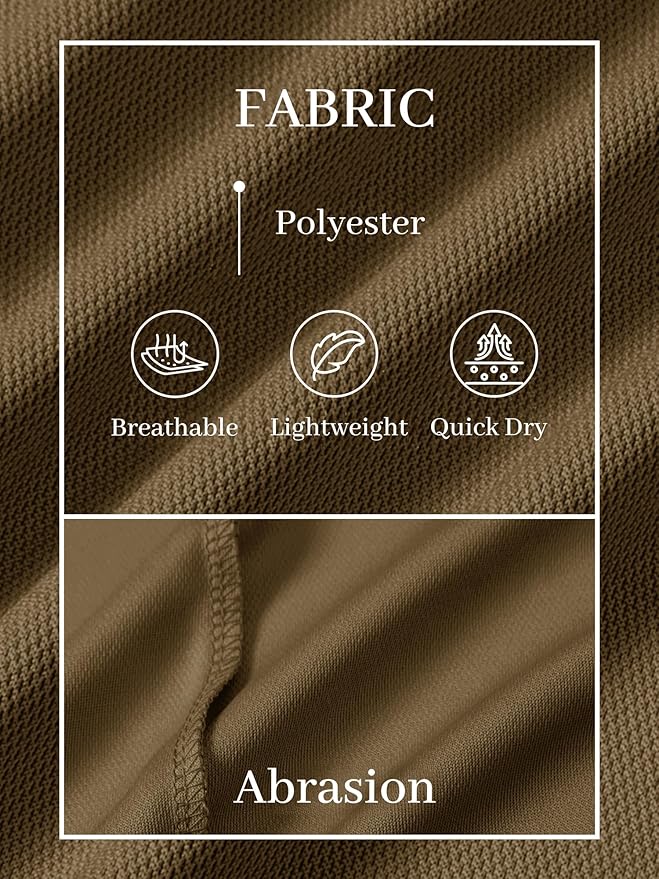 TACVASEN Mens Polo Shirts Short Sleeve Dry Fit Performance Breathable Golf Shirt with Collar Tennis Casual Business Work