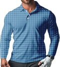Men's Long Sleeve Golf Shirt Quick Dry 3 Button Work Fishing Outdoor Casual Collar Shirt