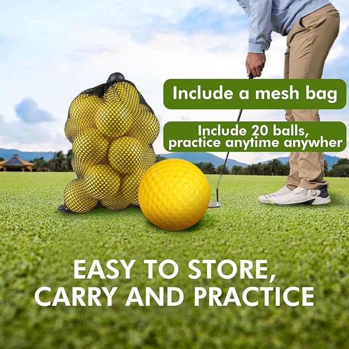 Foam Golf Practice Balls,Realistic Feel and Limited Flight Practice Golf Balls for Backyard,Soft Training Golf Balls for Indoor or Outdoor