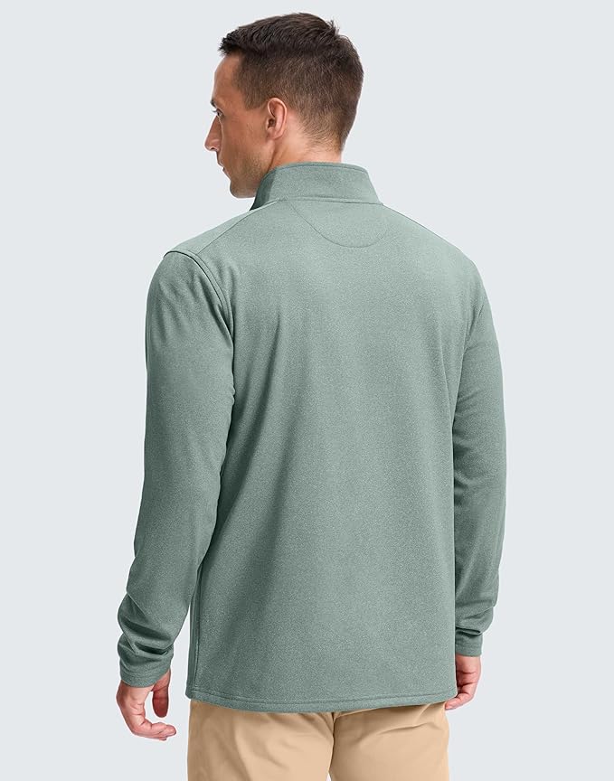 Obla Golf Quarter Zip Pullover Men Fleece Mock Neck Sweatshirt Winter Warm 1/4 Zip Long Sleeve Golf Shirt