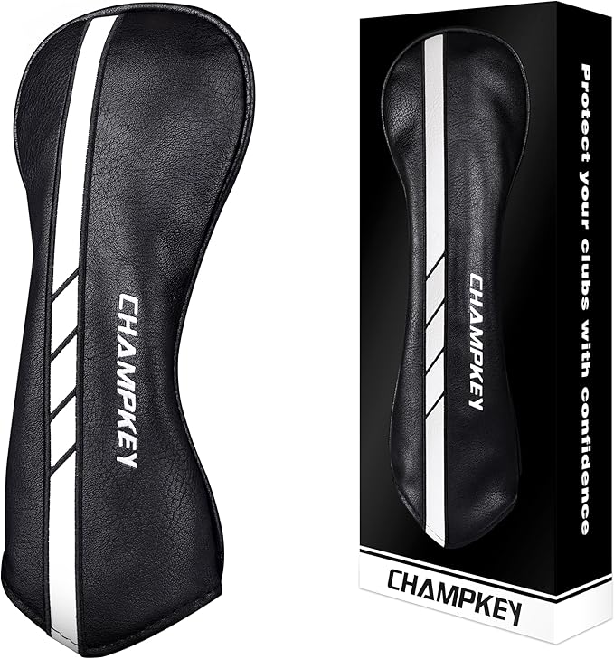 CHAMPKEY Premium Golf Head Covers for Woods and Driver - Advanced Polyurethane Synthetic Leather Golf Club Covers - Choose Between Single Cover and Full Set Covers