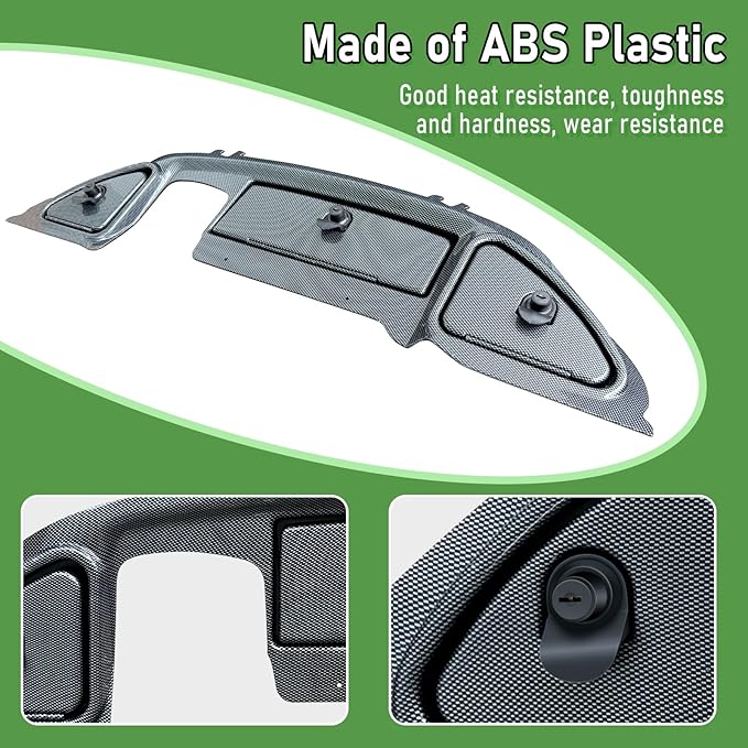 Golf Cart Dash Kit with Locks and Keys for 2008.5-Up Club Car Precedent Tempo Onward Golf Cart, Carbon Fiber Printing Precedent Dash Cover