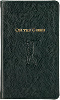 Graphic Image On The Green, Golf Score Book, Genuine Calfskin Leather (Green, 3" x 5")