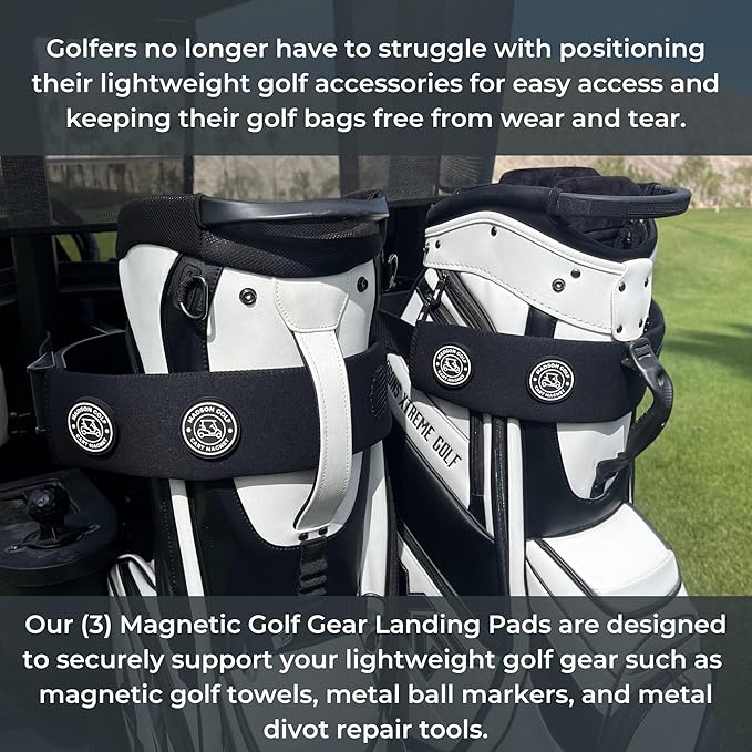 Magnetic Golf Cart Sleeve Utility Strap - Securely Attach Lightweight Golf Accessories to Your Cart with Powerful Magnets and Durable Design