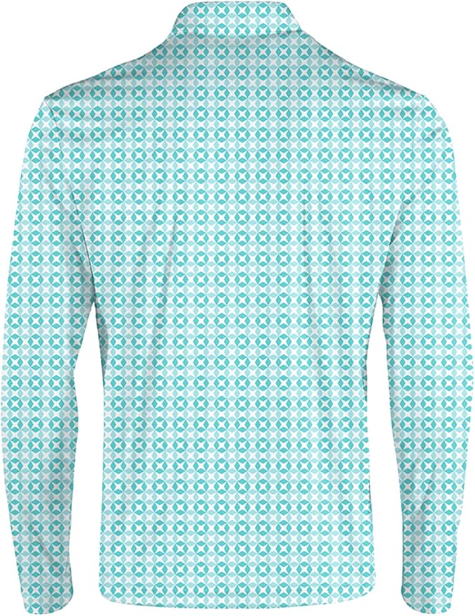Men's Long Sleeve Golf Shirt Quick Dry 3 Button Work Fishing Outdoor Casual Collar Shirt