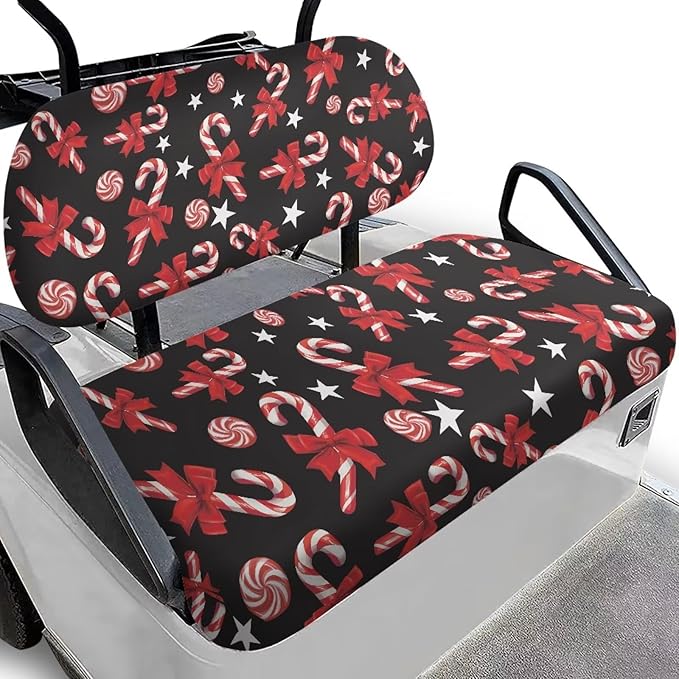 Golf Cart Seat Covers, Universal Fit & Nonskid Bottom Fits for Club Car 2 Person Seats Golf Carts