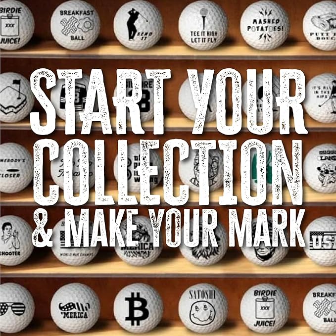 Ball Badge - Golf Ball Stamp (The Icon Series), Golf Ball Marker, Reusable Golf Ball Marking Tool to Identify Golf Balls