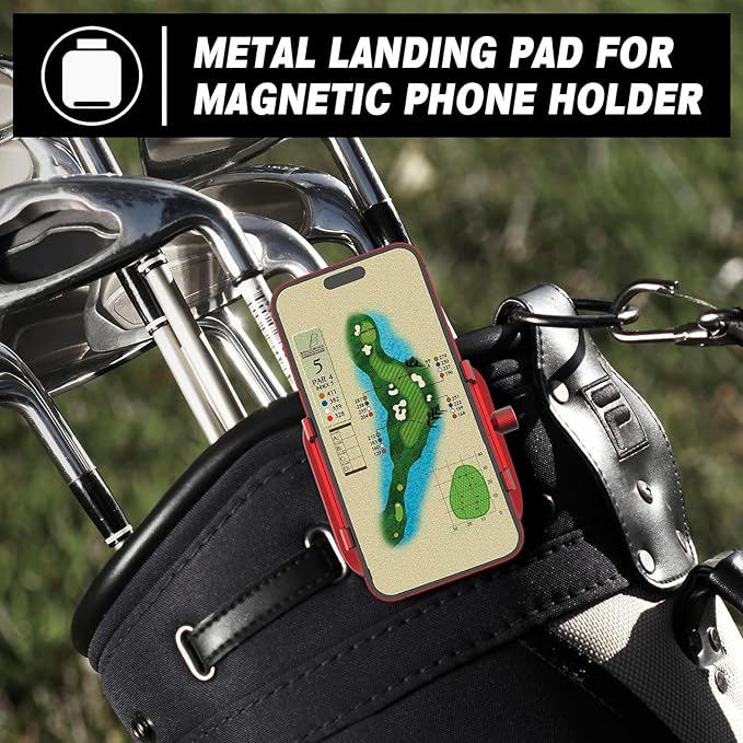Golf Bag Metal Landing Pads for Magnetic Golf Towel,Golf Rangefinder,Golf Flask,Golf Speaker- Quick Access to Magnetic Golf Equipment and Accessories-Golf Gift -US Patent