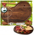 Golf Cheese Board Gift Set Party Favor Prizes Charcuterie Wood Board with Knives and Box Father Day Gift for Dad Grandpa Party Tournament Game(9.8" x 7.7", Walnut Color)