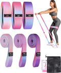6 Pcs Fabric Booty Bands & Long Resistance Bands for Workout Butt and Legs Pull Up Exercise Elastic Stretch Bands Home Gym Fitness Equipment