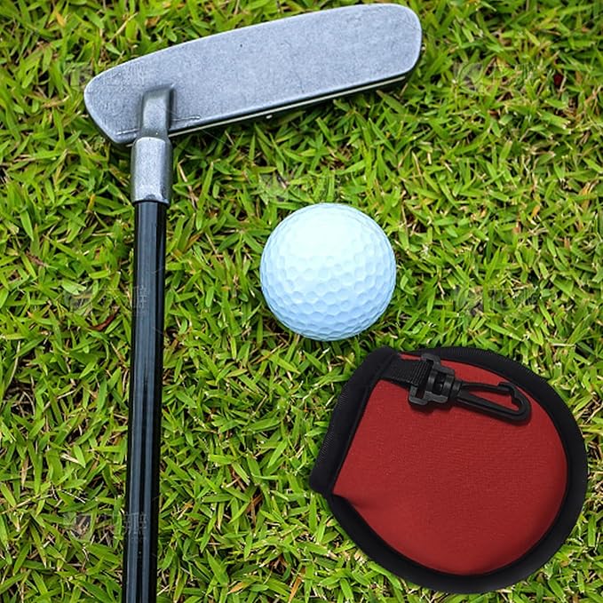4Pcs Golf Club Cleaning Bag Comfortable Wear Resistant Portable Golf Ball Cleaner Pouch with Hook for Men Women
