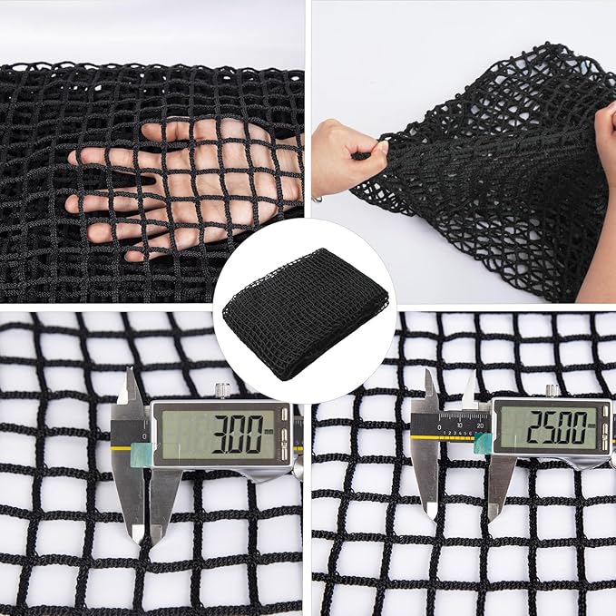 Golf Hitting Practice Net – Heavy Duty Golf Net for Backyard Driving Real Golf Balls, Multi-Sport Barrier Net for Baseball, Hockey, Soccer – with Bungee Cords & Zip Ties