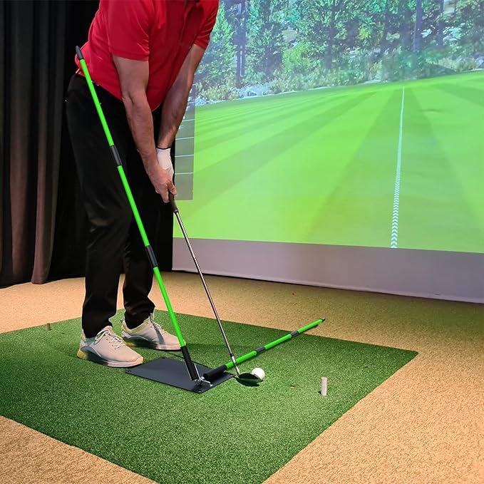Adjustable Golf Swing Plane Trainer System for Practising Aiming Putting Swing