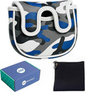 Golf Club Putter Cover Headcover for Blade Mallet Putter Cover with Magnetic Closure and Golf Towel