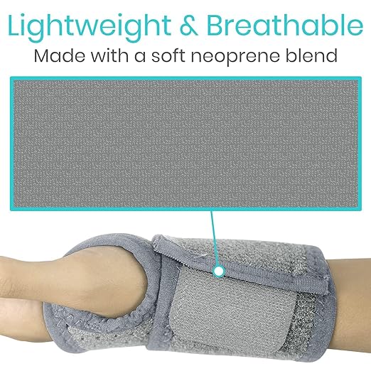 Vive Wrist Wrap Braces (2 Pack) - Tendonitis Support for Carpal Tunnel Arthritis - Sprained Pain Protection Sleeve - Weightlifting & Calisthenics Compression Stabilizer for Women, Men - Adjustable