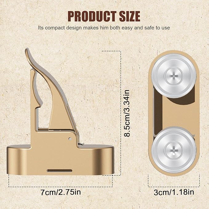 Lunira Universal Magnetic Holder for Golf Carts, Single-Handed Operation, Equipped with Powerful Magnets and Non-Slip Straps, Scratch-Resistant, Comes with a Gift Box, for Golfers