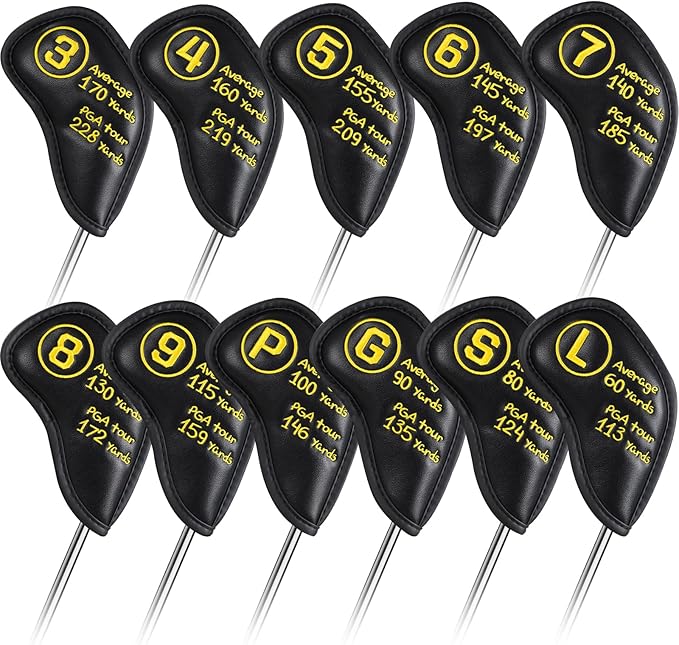 Golf Club Head Covers for Woods and Drivers, Premium Golf Headcovers Set Fit Most Clubs Simple Striped 1PC or 3PCS, Customizable