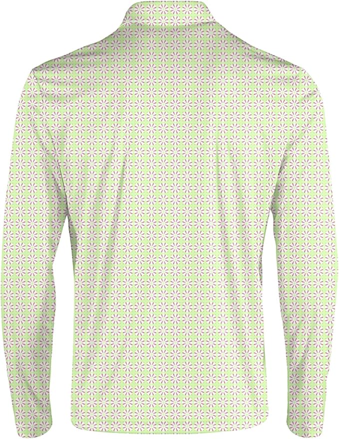 Men's Long Sleeve Golf Shirt Quick Dry 3 Button Work Fishing Outdoor Casual Collar Shirt