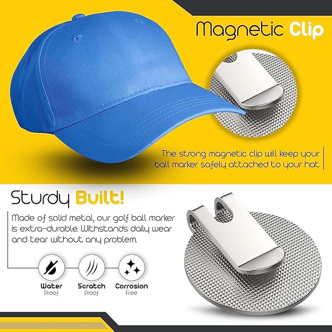 Gilmore Cracker Golf Ball Marker and Magnetic Hat Clip, Plus Bonus Drunk Caddy GolfBall Marker - Fun, Unique, and Must-Have Golfing Accessories Gifts to Bring Laughter and Excitement to Every Round!