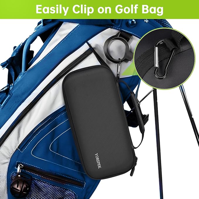 YOREPEK Golf Glove Holder with Removable Glove Shaper, Protective Hard Shell Golf Accessories Case Bag with 2 Dividers Fits Balls, Tees, Markers, Cool Gifts for Golfers