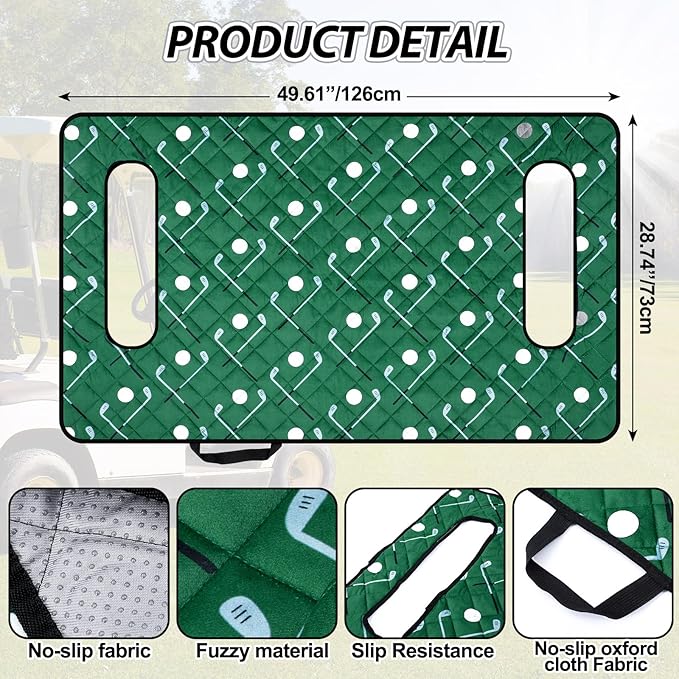 Golf Cart Seat Covers Winter Plush Universal Seat Towel Blanket with Soft Plush Surface for 2 Person Seats Golf Cart Accessories, 49.7"x 28.8"