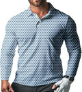 Men's Long Sleeve Golf Shirt Quick Dry 3 Button Work Fishing Outdoor Casual Collar Shirt