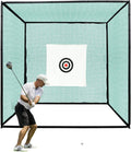 Golf Net for Backyard Driving Real Balls, 10x10x10 Ft Golf Hitting Net for Garage,Indoor/Outdoor Practice Net
