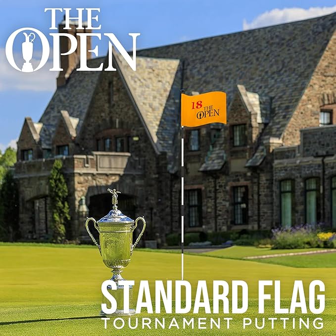 Standard TheOpen Golf Flag, Tube Insert, 14x20 Inch 420D Nylon Dual-Sided Silk-Screen, Ideal for Practice Putting Green, Driving Range, Course, Club, 1-Pack