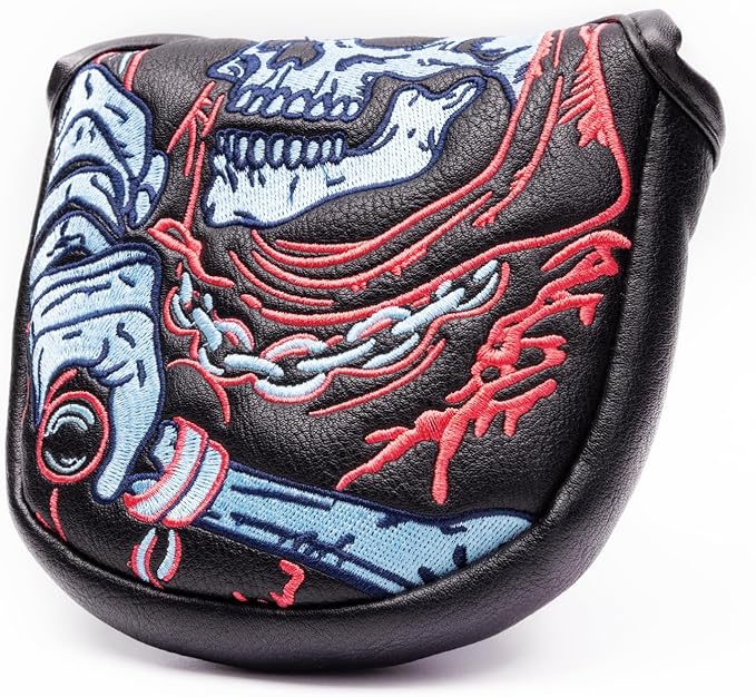 Golf Club Head Covers,1pc Mallet Putter Golf Headcovers for Woods, PU Leather with Advanced Embroidery for Most Brands