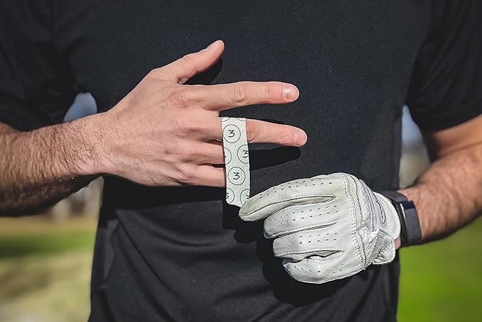 Golf Blister Tape - 2 Pack for Protection Against Blisters & Hot Spots on Hands & Fingers, Flexible, Waterproof, Pre-Cut Golf Finger Tape, Sports Athletic Tape, 4 Way Stretch