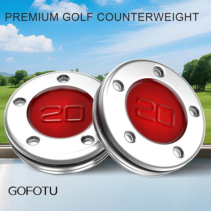 2pcs 5g-40g Golf Custom Weights Compatible with Titleist Scotty Cameron Golf Club Putters Newport Red (2PCS 20g(Doesn't include Wrench))