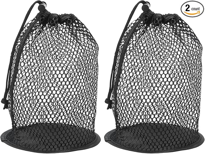 Golf Ball Storage Bag Nylon Mesh Golf Pouch with Adjustable Drawstring Closure for Balls Outdoor Sports Supplies