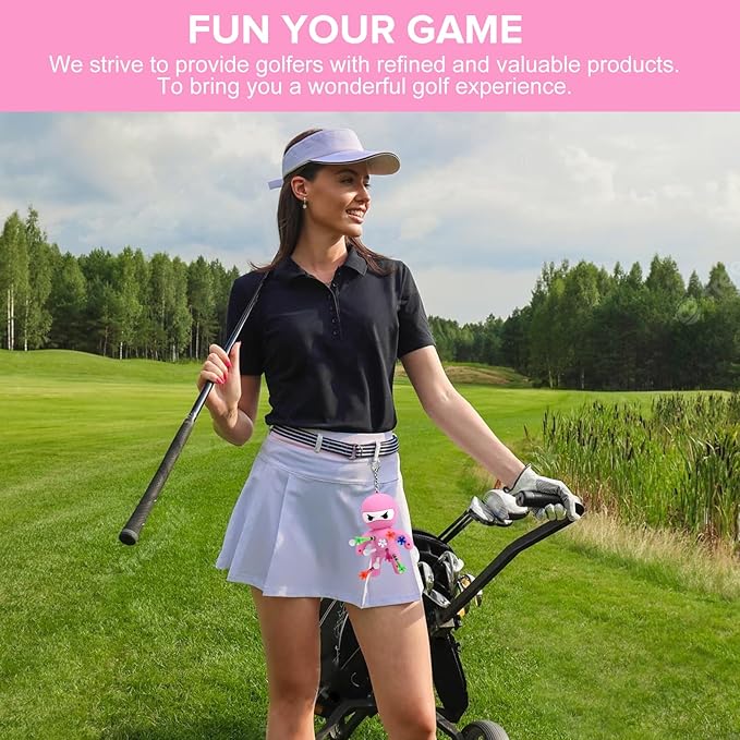 Golf Tee Holder, Ninja Portable Funny Golf Tees Holder Keychain Golf Gift Golf Accessories for Men & Women