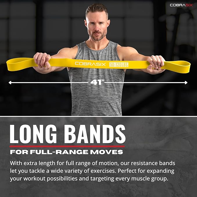 Resistance Bands | Long Resistance Bands for Working Out | Pull-Up Bands for Strength Training, Physical Therapy, Stretching, WOD | Exercise Bands for Home Gym | Workout Bands | Men and Women