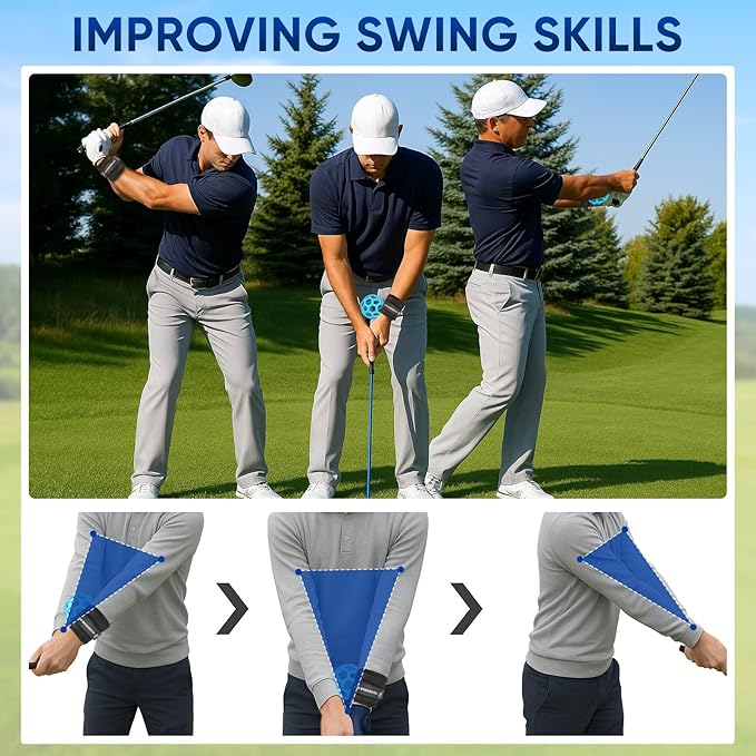 Golf Swing Trainer Ball, Smart Ball Golf Training Aid Golf Trainer Ball, Golf Swing Trainer - Practical Golf Training Equipment for Golf Intelligent Ball for Beginner, Golf Wrist Strap Training Ball