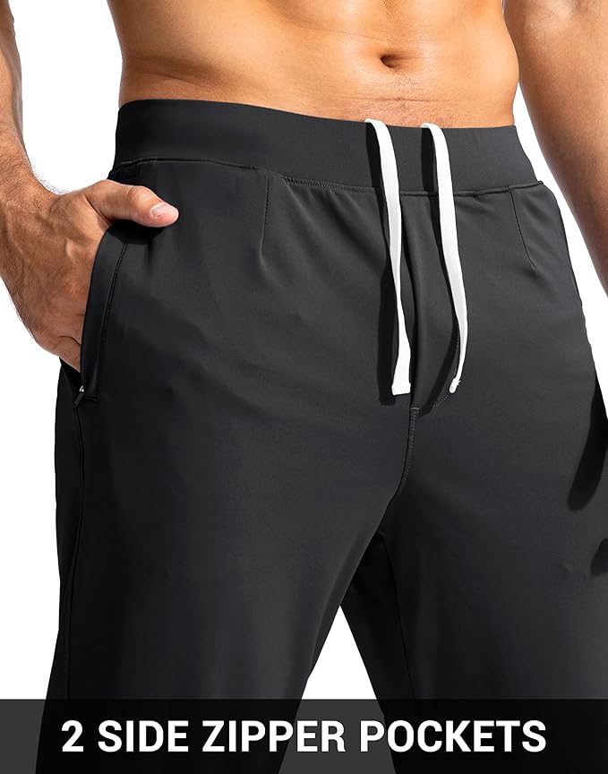 G Gradual Men's Golf Joggers Pants with Zipper Pockets Stretch Sweatpants Slim Fit Track Pants Joggers for Men Work Running