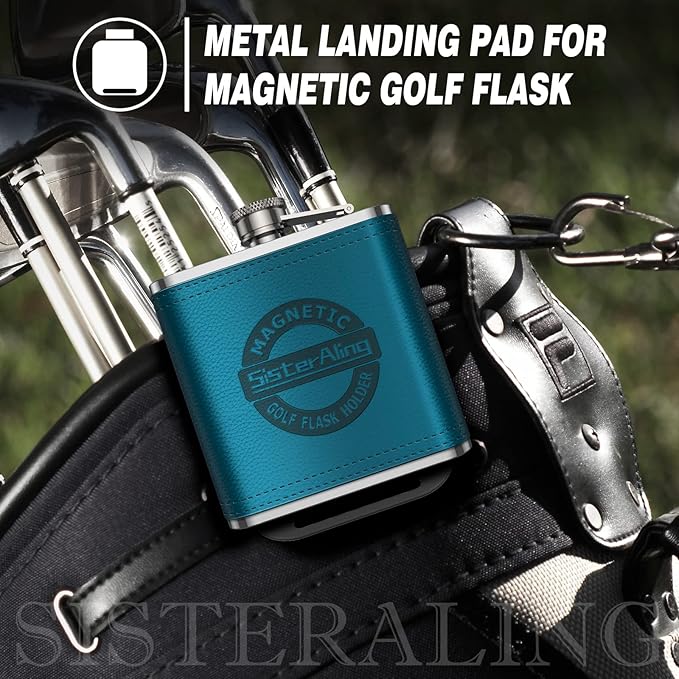 Golf Bag Metal Landing Pads for Magnetic Golf Towel,Golf Rangefinder,Golf Flask,Golf Speaker- Quick Access to Magnetic Golf Equipment and Accessories-Golf Gift -US Patent