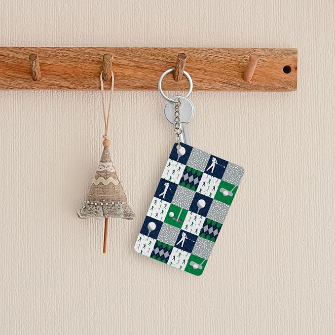 Keychain - Rectangular Acrylic Keychain Daily Key Ring Car Key Fob Holder 2X3 Inch