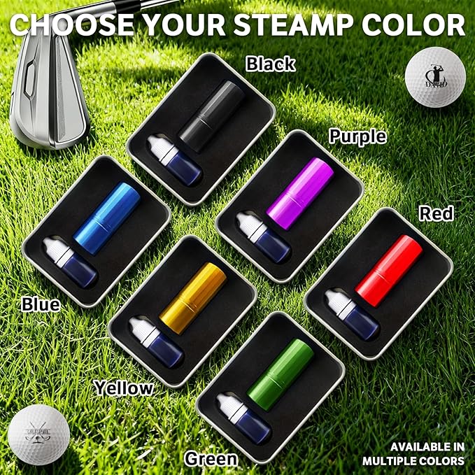 QYH Personalized Golf Ball Stamp – Custom Golf Ball Marker, Waterproof Design, Great Golf Gift for Men (Large)