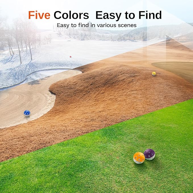 Wear-Resistant Practice Golf Balls (20 Pack), High Visibility for Easy Tracking, Limited-Flight, Golf Balls Design, Indoor & Outdoor