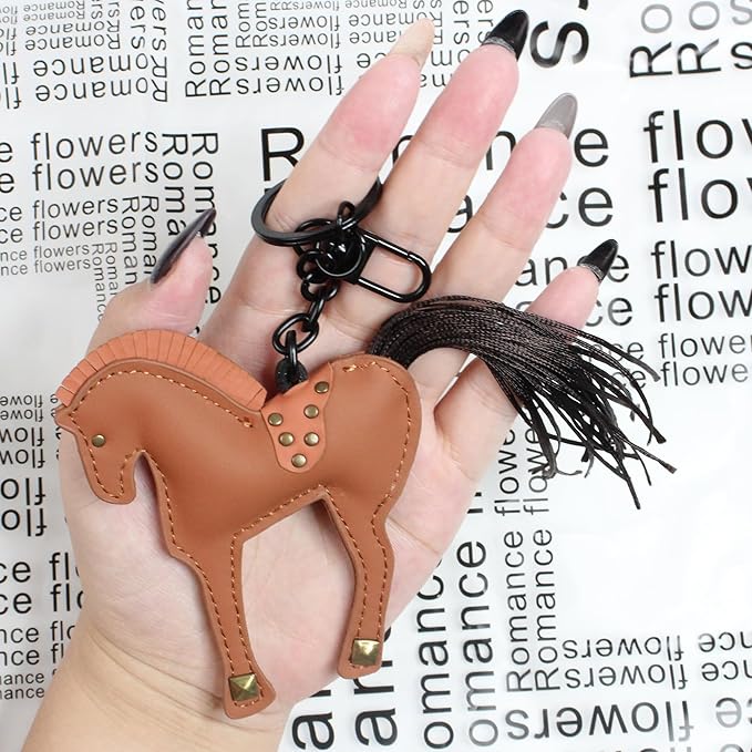 Horse Keychain, Hanging Charm Accessory for Purse, Bag and Backpacks Pony Key Chain for Women