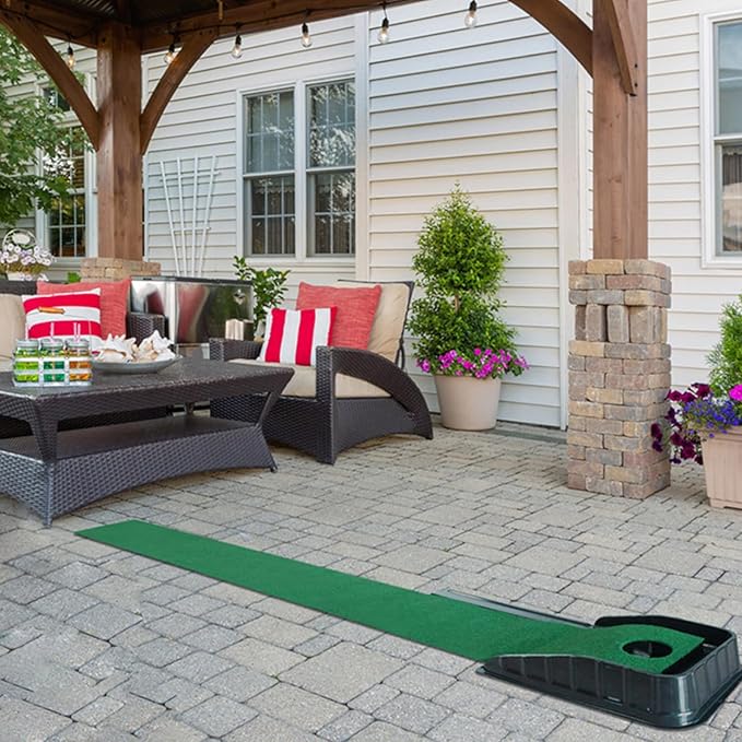 Golfing Putting Mat with Auto Return Golfing Putting Practice Mat Golfing Training Device for Indoor Outdoor Practice