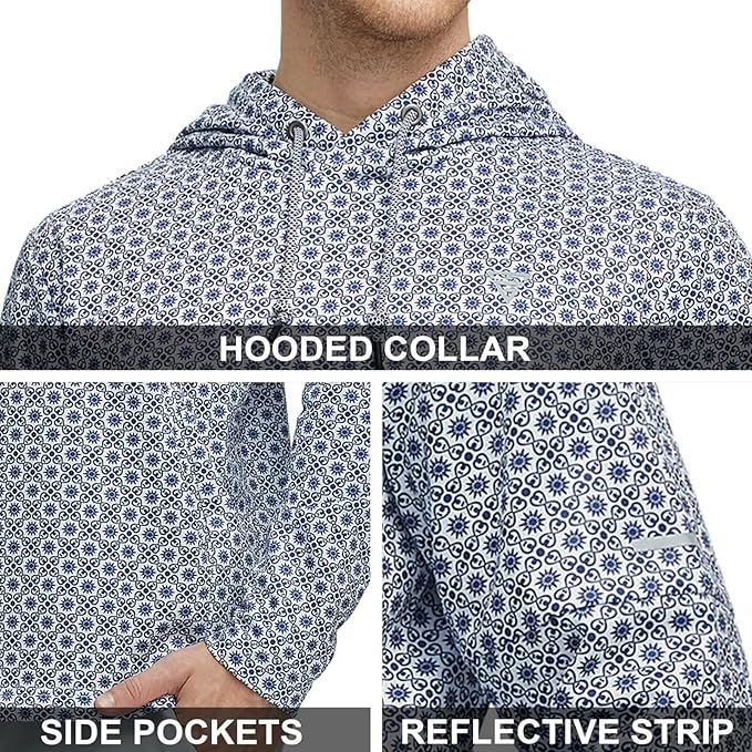 Hoodies for Men Golf Fleece Hooded Sweatshirts Dry Fit Athletic Lightweight Casual Midlayer Mens Hoodies Pullover
