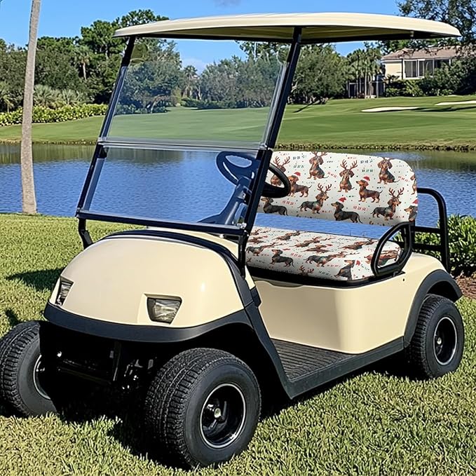 Fashion Print Golf Cart Seat Covers 2 Passenger Golf Cart Backrest Cover Golf Cart Seat Towel Gift for Friends
