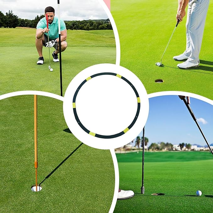 Golf Target Rings - Golf Target Circles, Putting and Chipping Practice Rings | Durable Thin Rings for Short Game Training, Portable Foldable Design, Bright Colors for Easy Visibility, Multiple